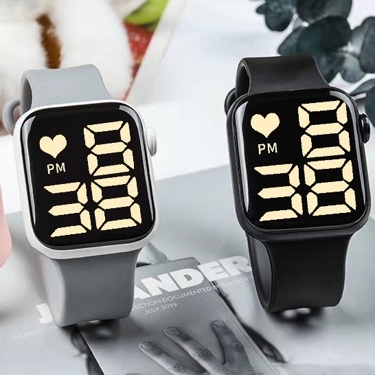 Relógio Led Quadrado à Prova dágua Digital Femi