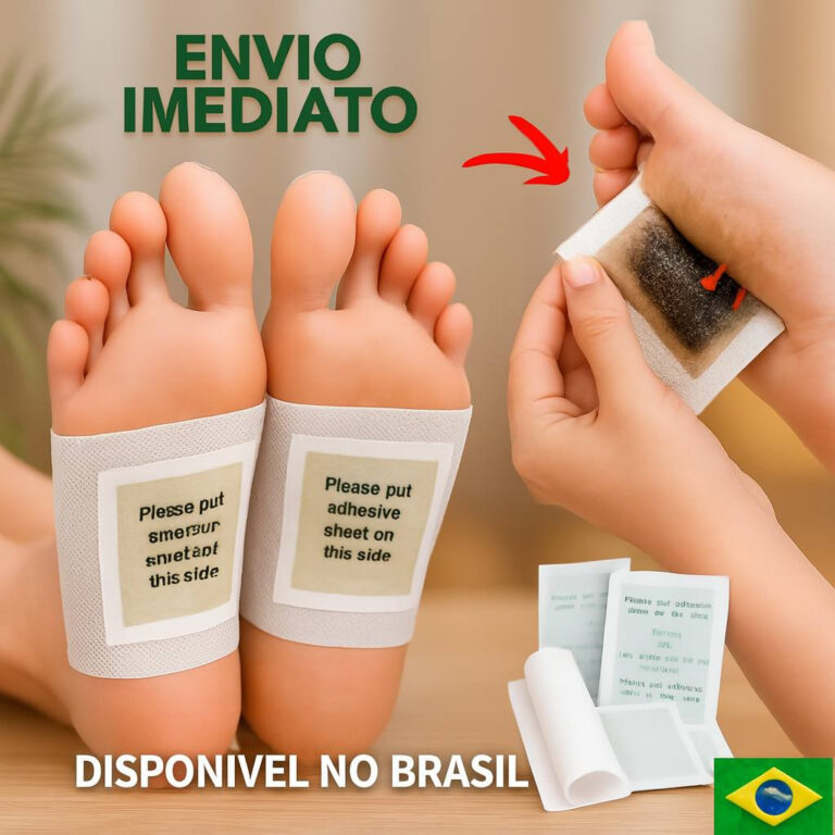 Kit Adesivos Detox para Pés Alívio da Tensão e 