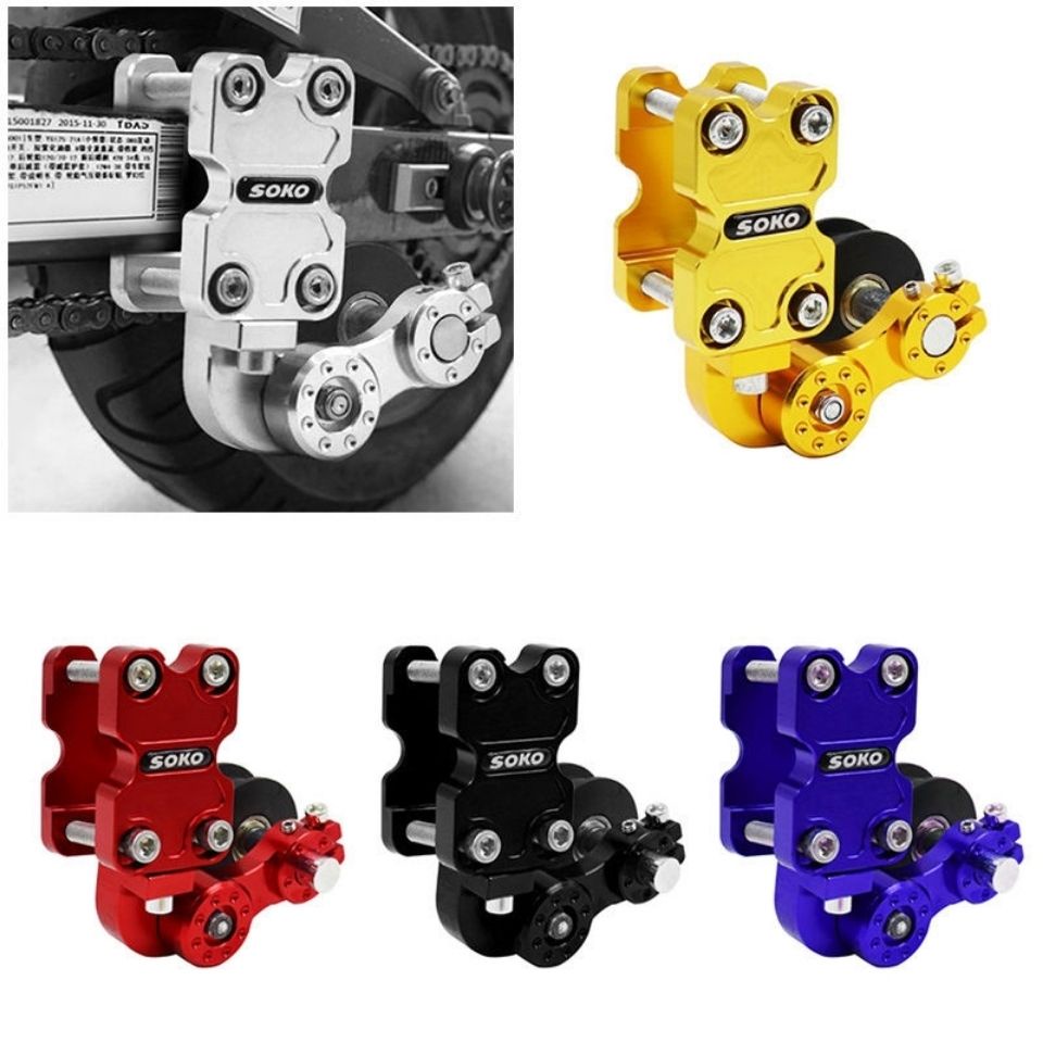 Tensor De Corrente Da Motocicleta Rolo Ajustador Universal Alumínio Cadeia Ajustador Tensor Ferramen