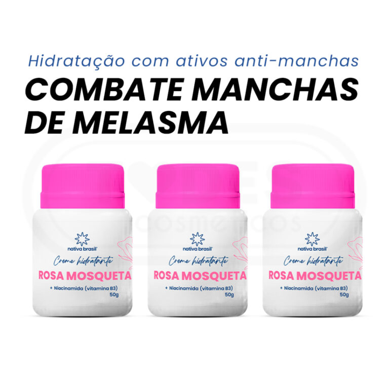 Kit com 3 Pomada clareadora Rosa Mosqueta  Tira Ma