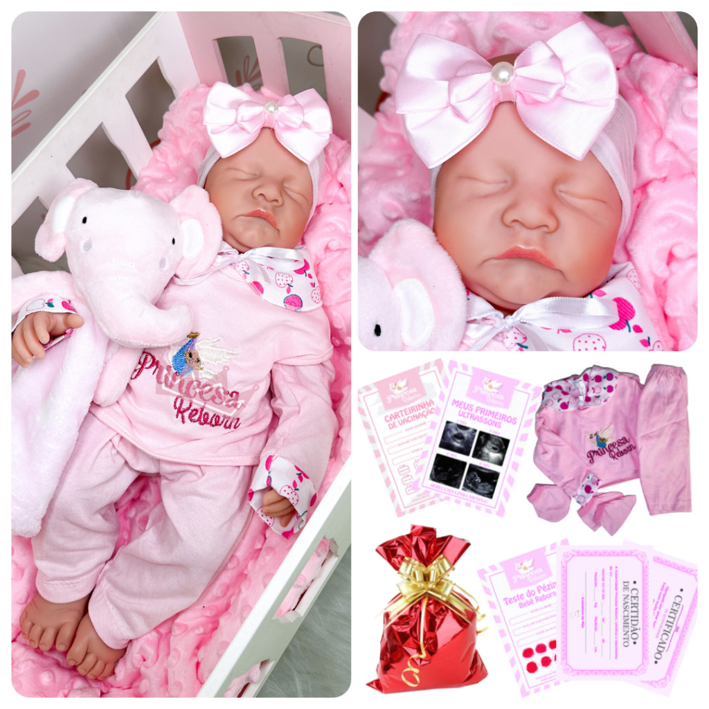 Boneca Bebê Reborn Realista 100% Silicone Envio Imediato