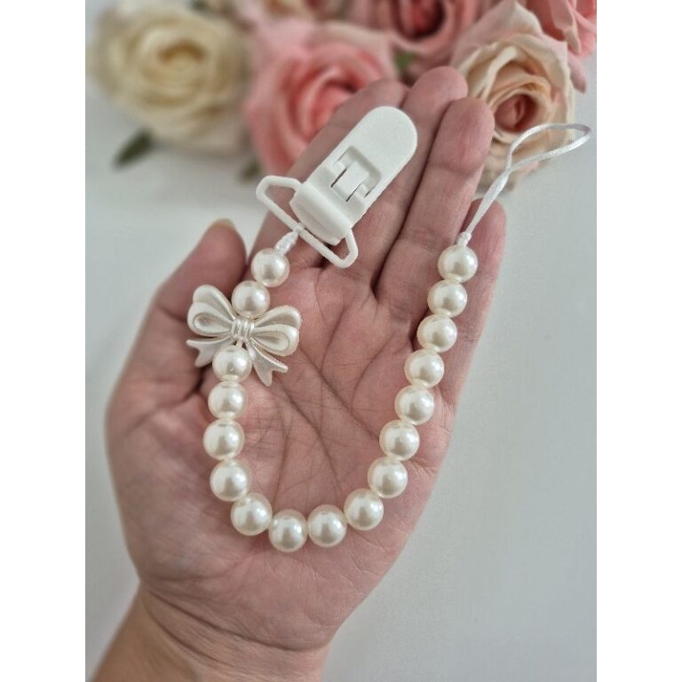 Prendedor de Chupeta Menina  para Batizado. Prende