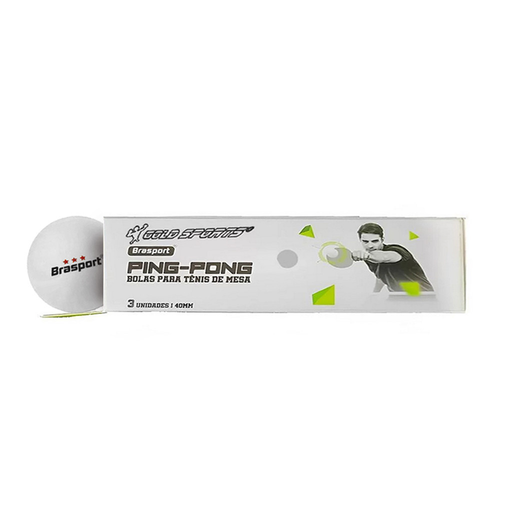 Bolas Para Tenis de Mesa C/ 3 Unidades MB Fit