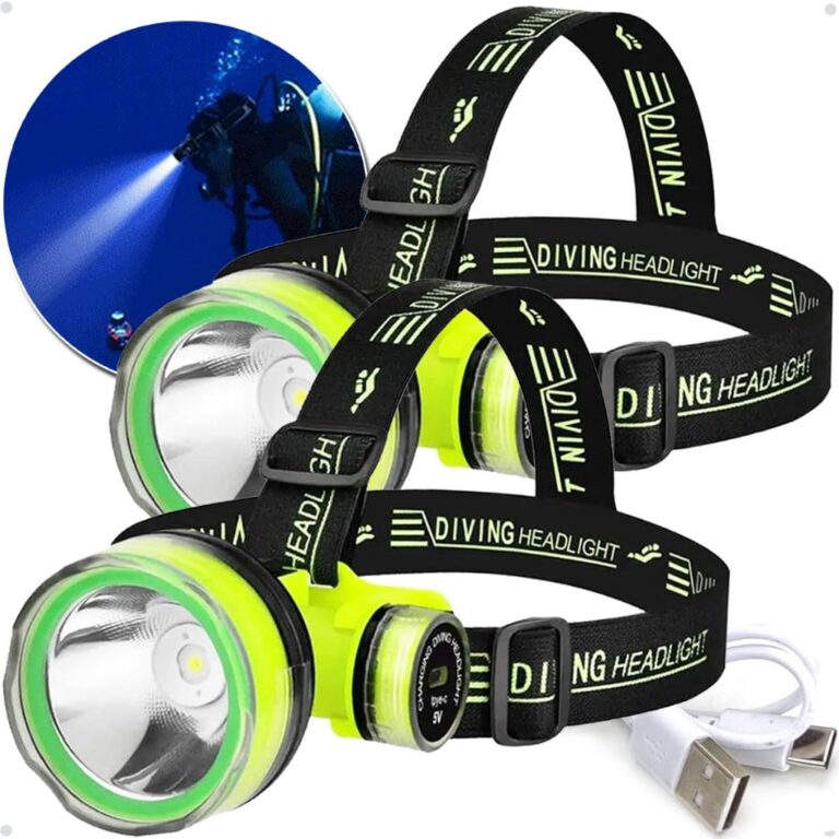 Kit 2 Lanternas Cabeça para Mergulho Pesca Led Cr