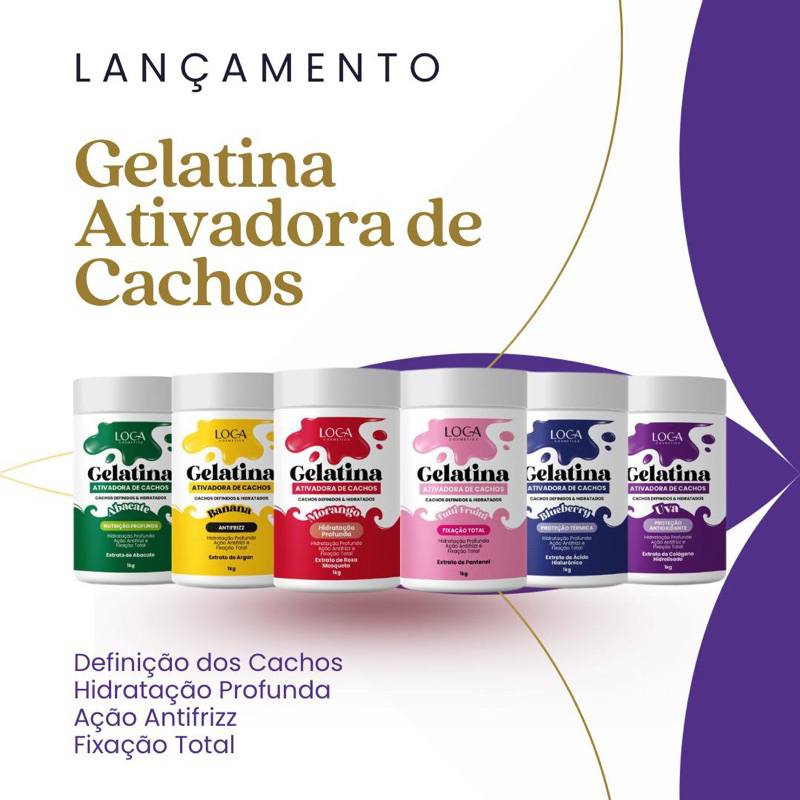 Gelatina Ativadora de Cachos – Loca Comestics – 1kg