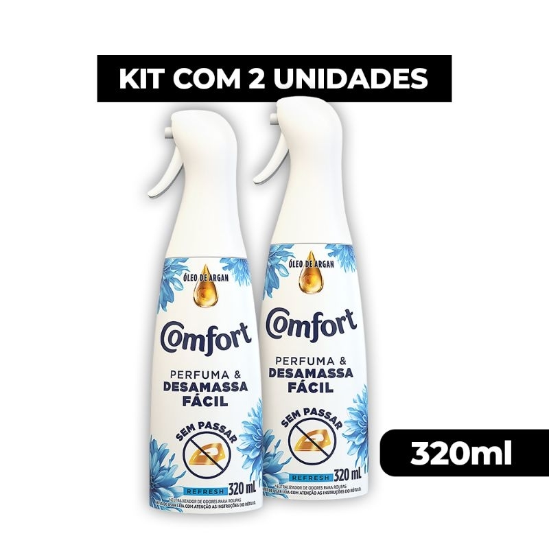 Comfort Refresh Spray Revitalizador Para Roupas Desamassa Fácil 320g Neutralizador de Odores