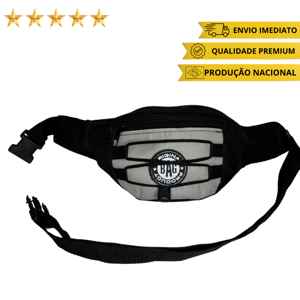 Pochete Cintura Bag de Cintura Lateral Cinto Bolsa transversal feminina masculina, doleira em poliés