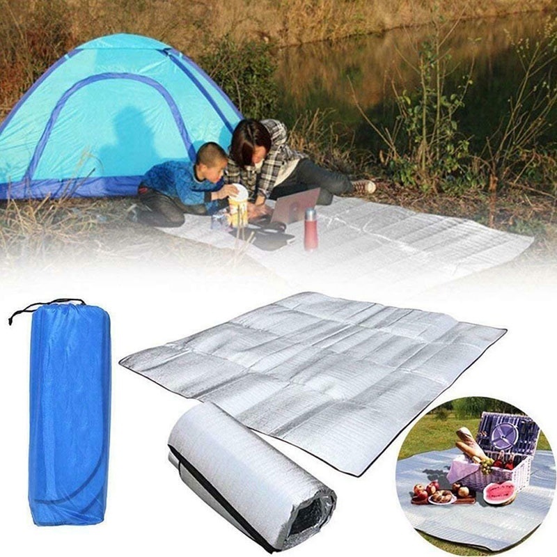 Tapete Térmico Impermeável Dobrável para Praia e Camping  2m x 1,5m Ideal para Atividades ao Ar Livr
