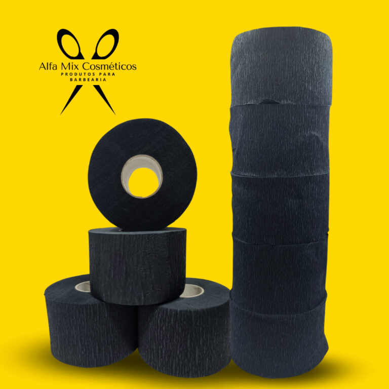 2 pacotes de Gola higiênica Preta com 5 rolos com