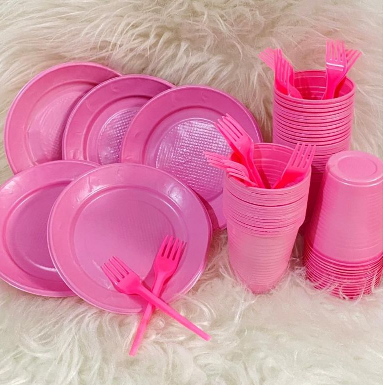 KIT ANIVERSÁRIO ROSA 150 PEÇAS