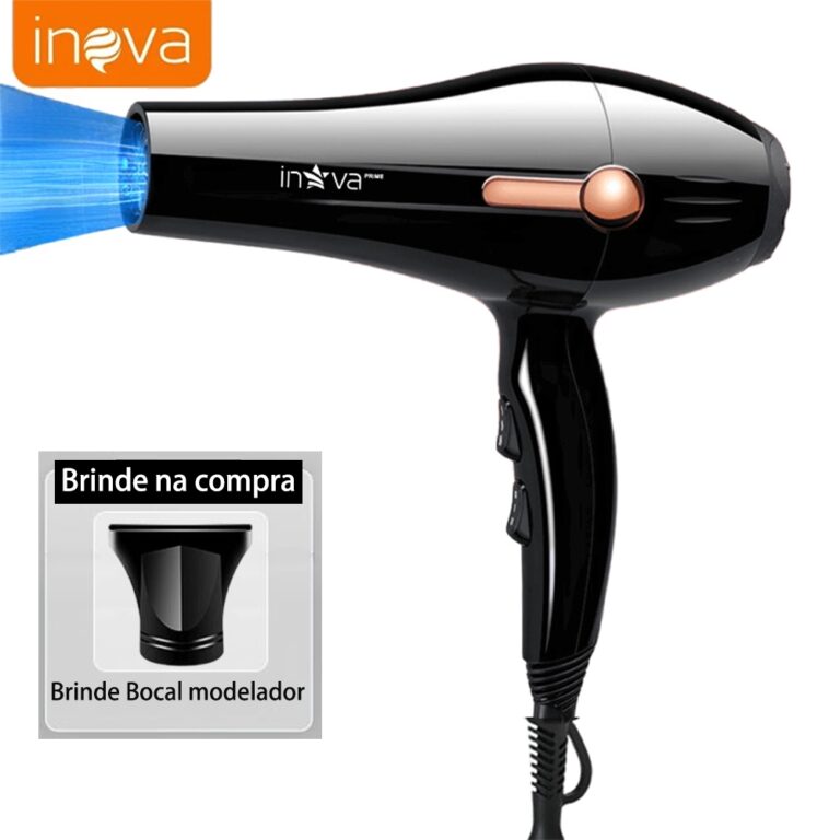 INOVA Secador de Cabelo profissional iônico 1600W
