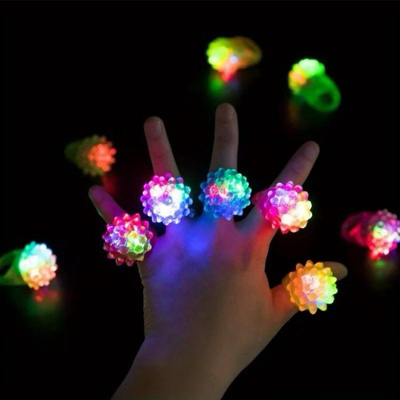 kit 20 LED Iluminam Os Piscando De Geléia De Leds Brinquedo De Dedo Brilham No Concerto Escuro De Ca