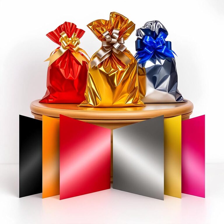 50 Sacos de Presente Metalizados – 10×1