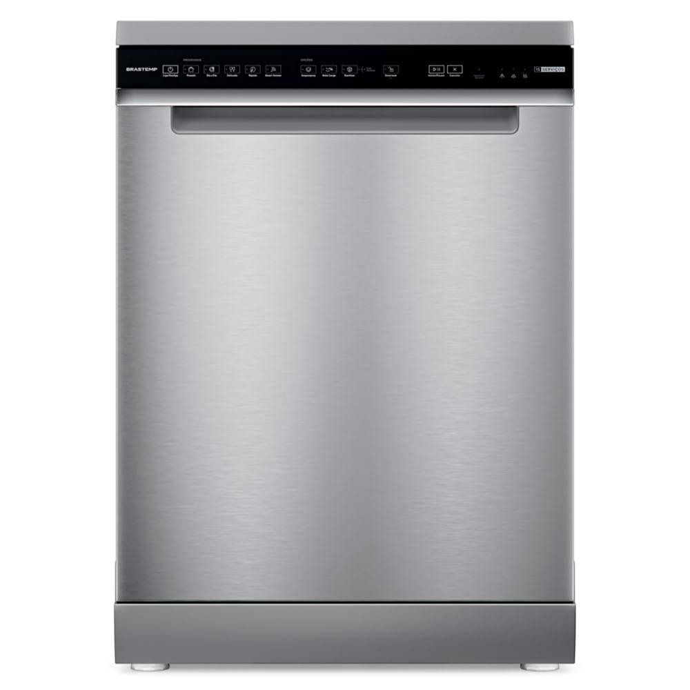 Lava-Louças Brastemp com Smart Sensor Inox com 15 Serviços, 05 Programas de Lavagem – BLF61AR