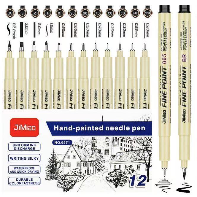 Canetas De Tinta Micron Com Forro De Pigmento De P