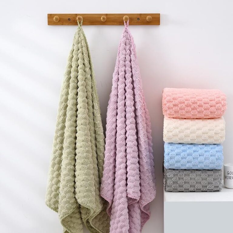 KIT Toalha de Banho Microfibra Coral 70x140cm toq