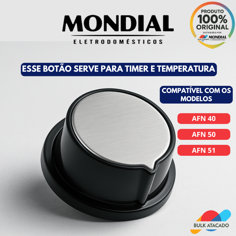 Botão Original Serve para Timer e Temperatura AirFryer Mondial AFN40 AFN50 AFN51