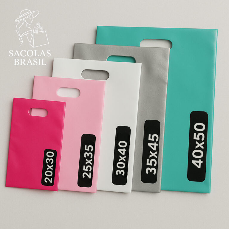 Kit Sacolas Plásticas Boca Palhaço Coloridas 20&