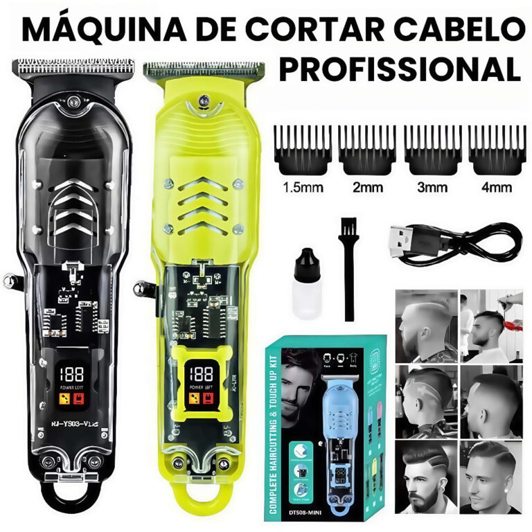 Máquina De Cortar Cabelo Profissional Smart Lcd B