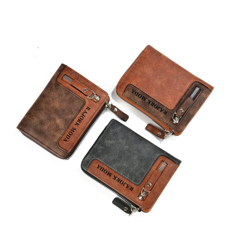 Carteira Masculina Retrô Multifuncional Com Zípe