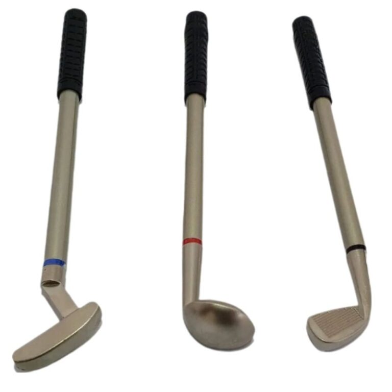 3 CANETAS MINI TACO DE GOLF 3 MODELOS LUXO EM META