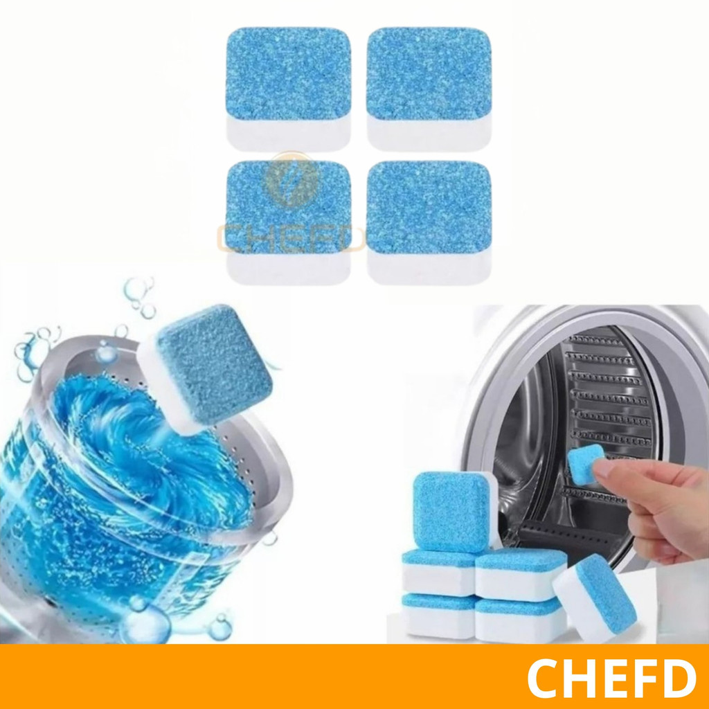 Kit com 12 Pastilhas de Limpeza para Máquina de Lavar: Manutenção Prática para Lavagens Impecáveis