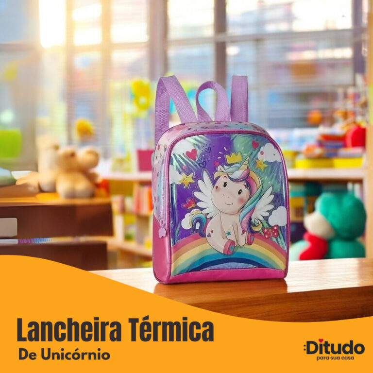 Lancheira Térmica Unicórnio Clio Pets Criança M