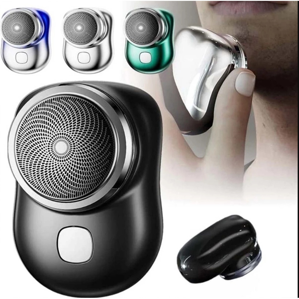 Mini Barbeador EléTrico PortáTil À Prova DáGua TIPO-C Aparador De Barba De Bolso Promoção Dupla Fina