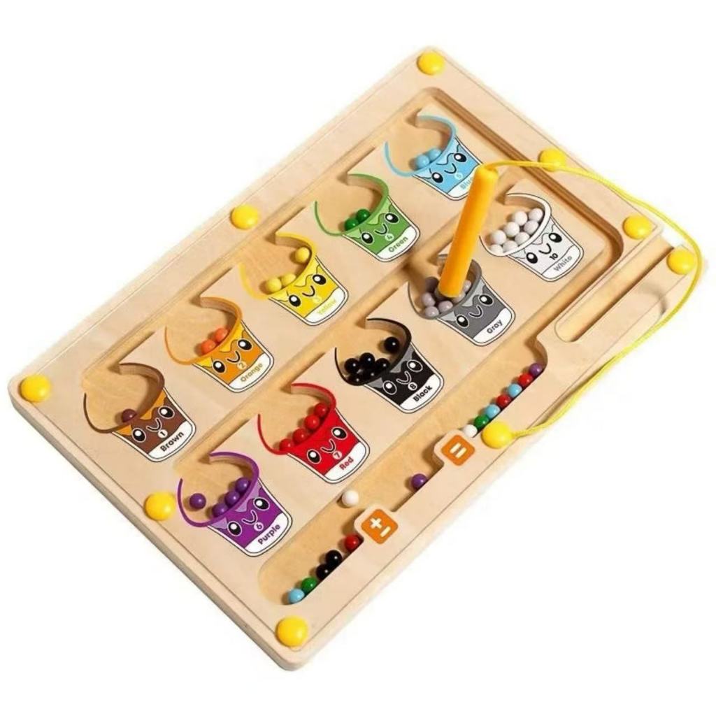 Montessori Jogos De Classificação De Cores Magnéticas Labirinto Placa