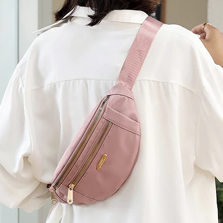 Bolsa Transversal Feminina Pochete em Lona Estilo 