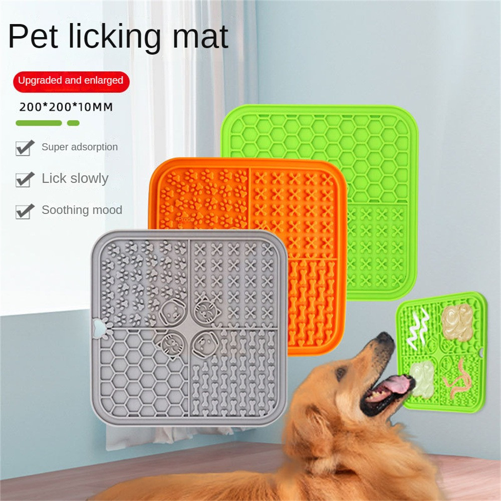 Tapete Lambedor Inibidor de Ansiedade Silicone com Ventosa Comedouro Lento Pet ,Cães E Gatos Grande
