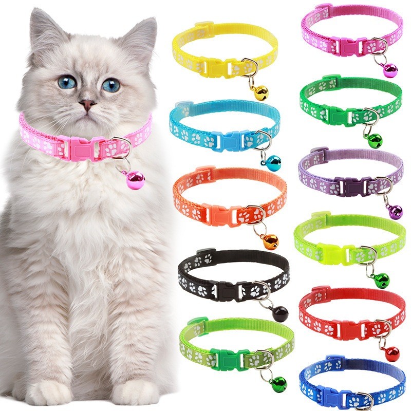 Coleira Teddy Ajustável Universal para Cães e Gatos com Sino