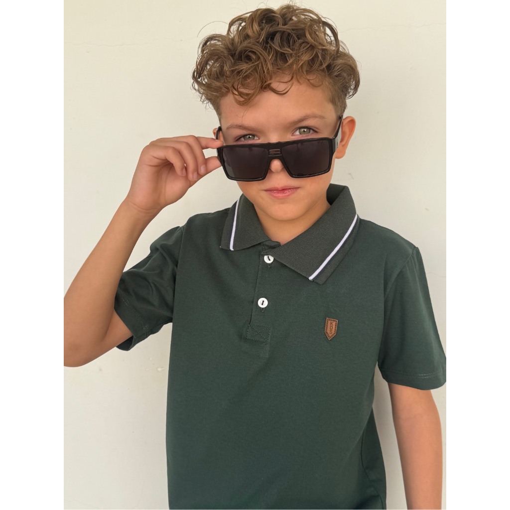 Camiseta Gola Polo Infantil 100% Algodão Varias cores Vivas Para Menino e Adolescente