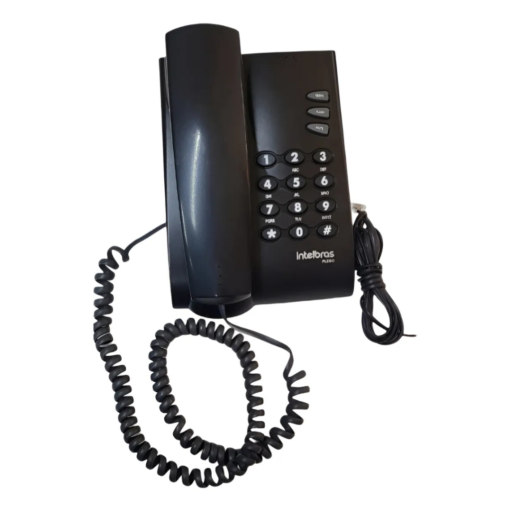 Telefone Intelbras Com Fio Pleno Fixo – Cor Preto Preto Oferta Recondicionado