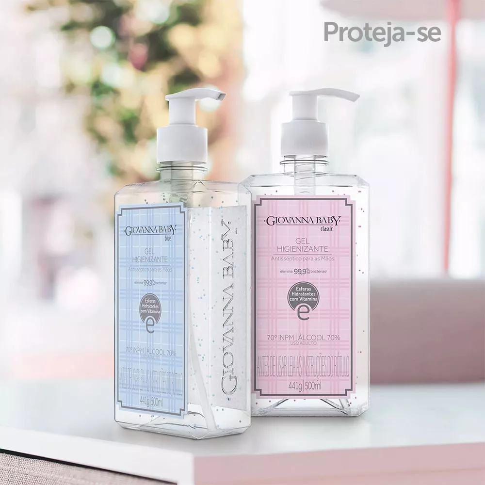 Álcool Gel 70. Higienizante Giovanna Baby Classic 500ml