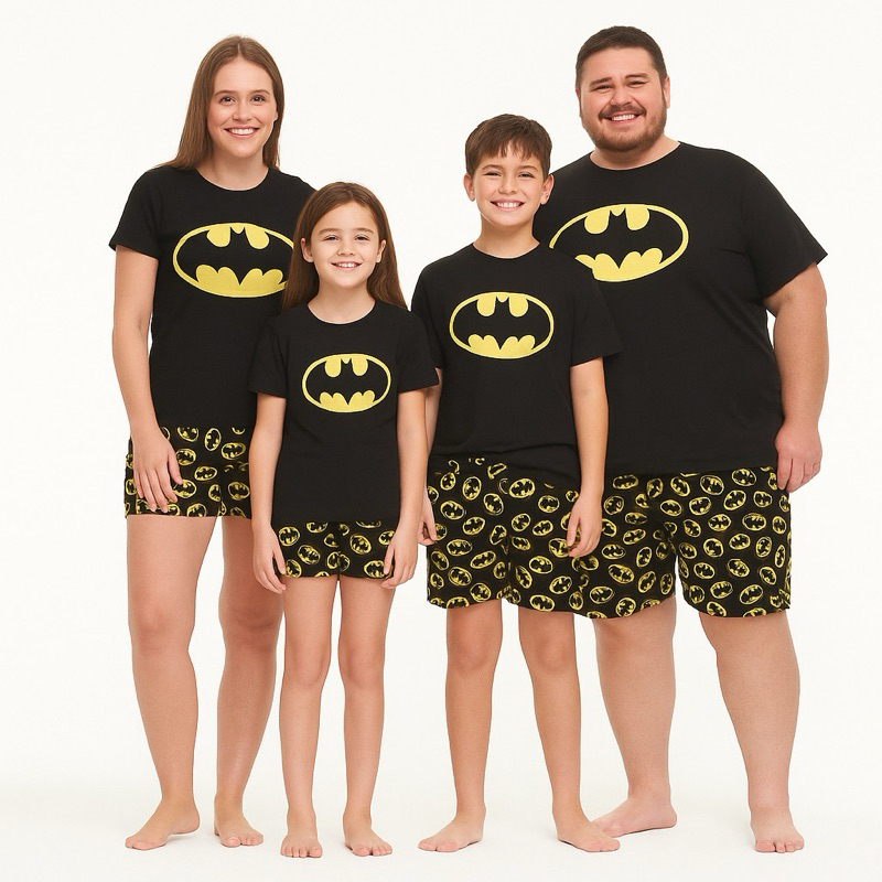 Pijama Família Unissex Verão Personagens