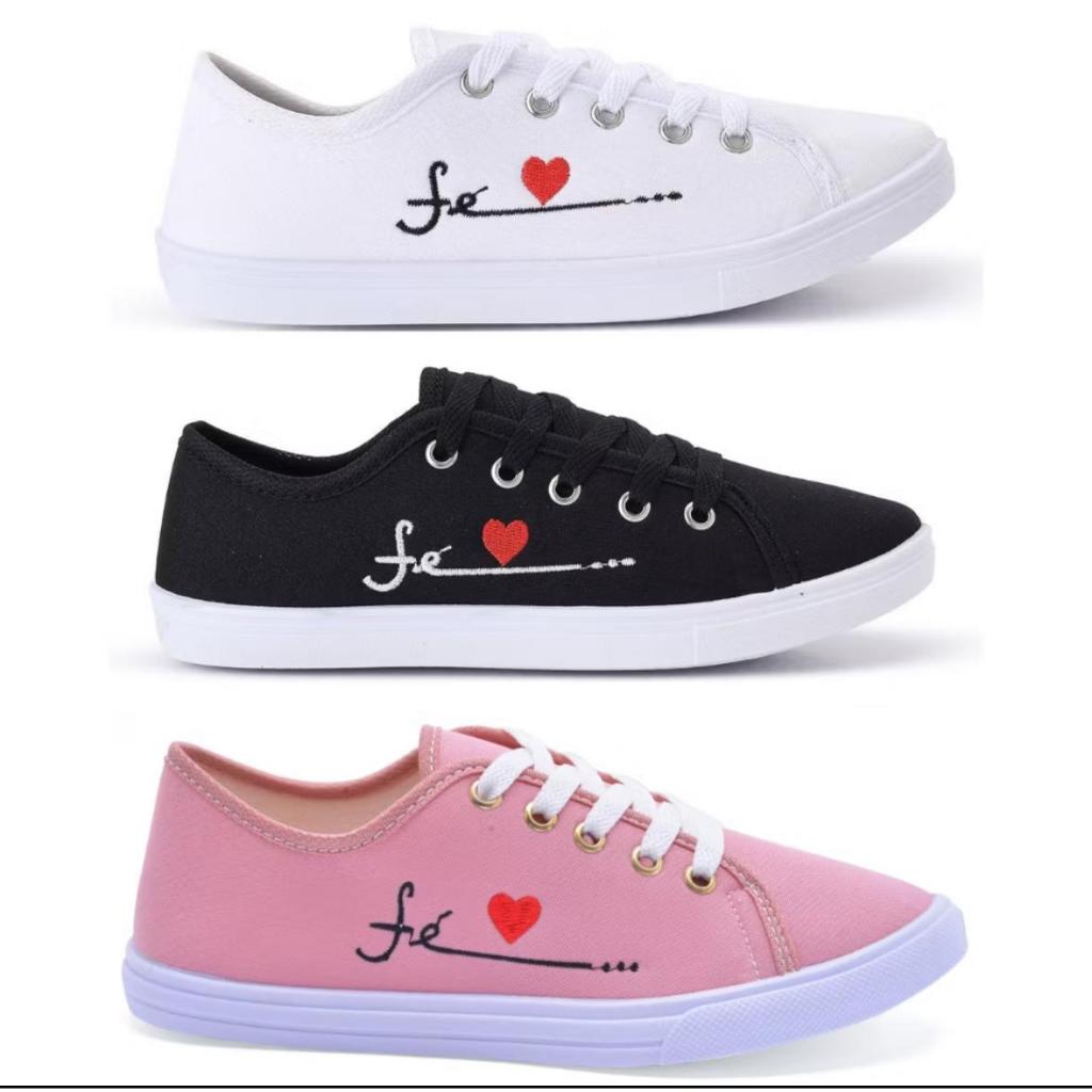TÊNIS FEMININO ESTILOSO BORDADO