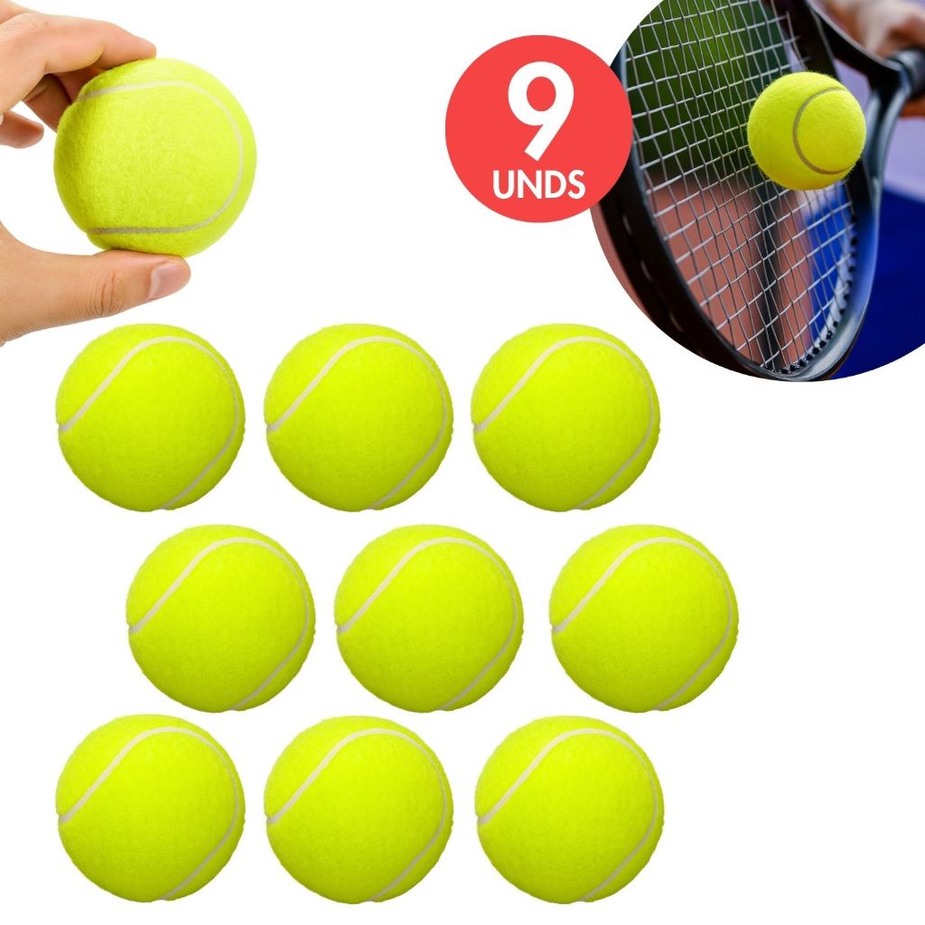 Kit 3/6/9 Bola Bolinha De Tênis P/ Treino Profissional Brinquedo Pet Cachorro Resistente Feltro 6cm