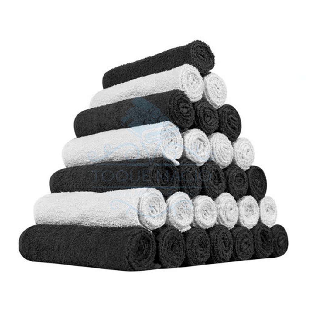 Kit 20 Toalhas de Rosto Para Salão Premium Toque Macio 45x70cm