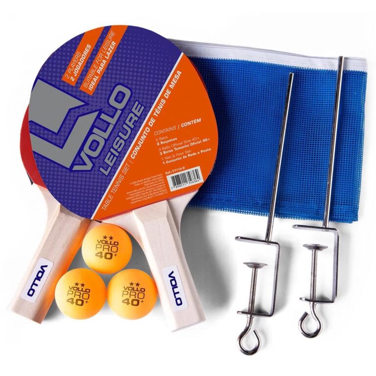 Kit Tênis De Mesa Com Raquetes, 3 Bolas E Rede Vt