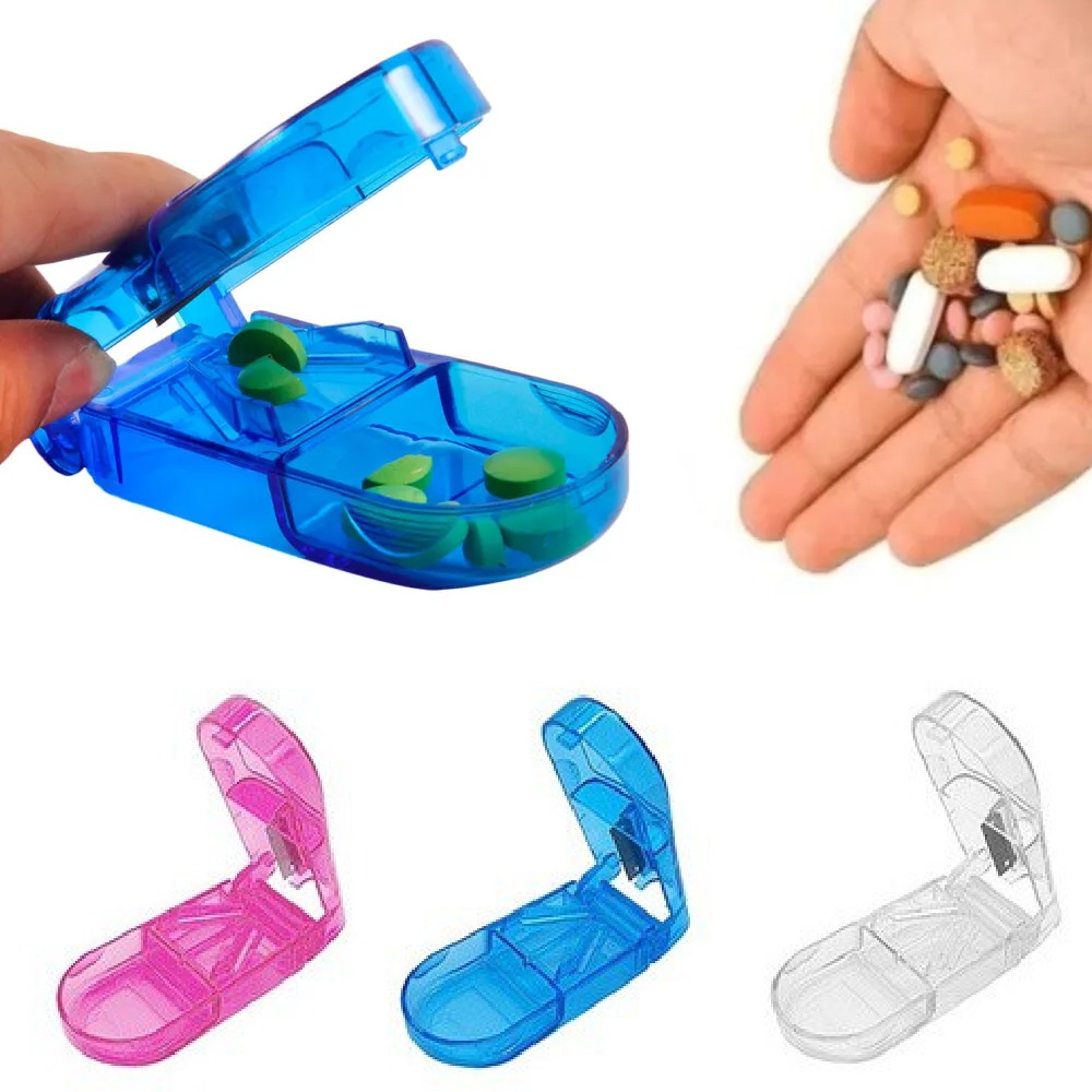 Cortador de comprimidos pílulas com lâmina diversas cores/OFERTA Cortador De Comprimidos Pílulas Com