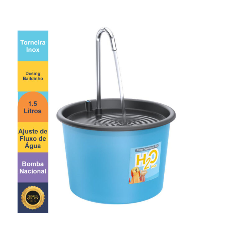 Fonte Bebedouro H2O Plus para Cães e Gatos de 1.5