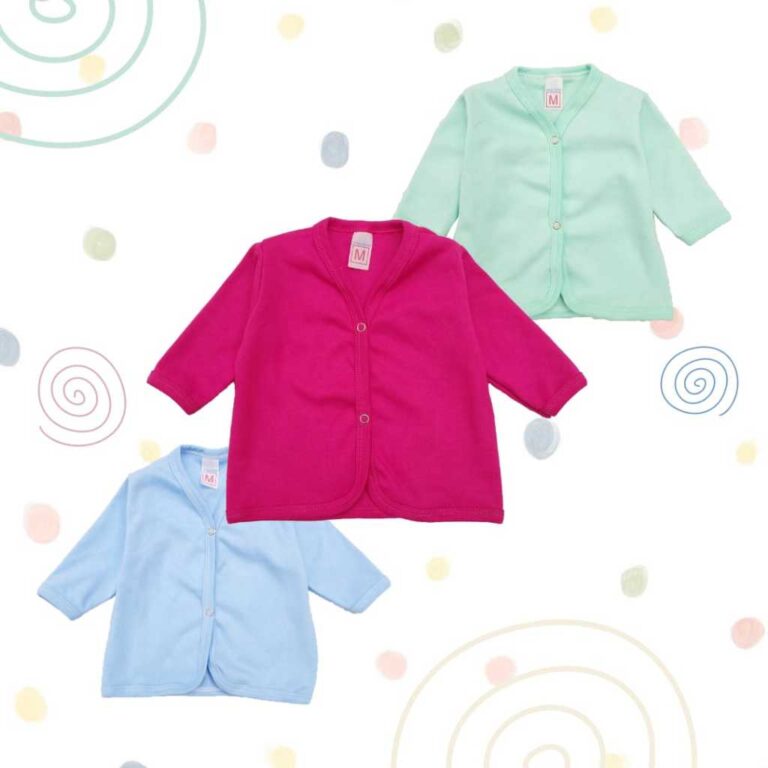 Casaquinhos Bebê Cores Variadas (Suedine 100% Alg
