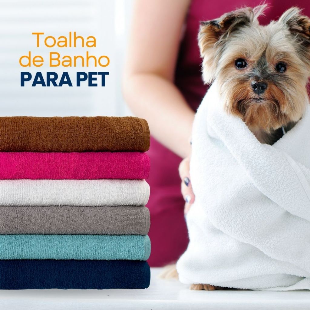 Kit 10 Toalhas Banho Petshot – Banho e Tosa – Cachorro e Gato 100% Algodão