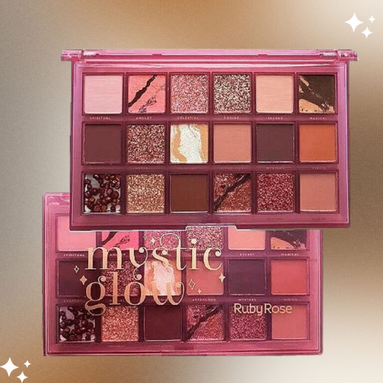 Paleta de Sombras Mystic Glow 18 Cores RUBY ROSE