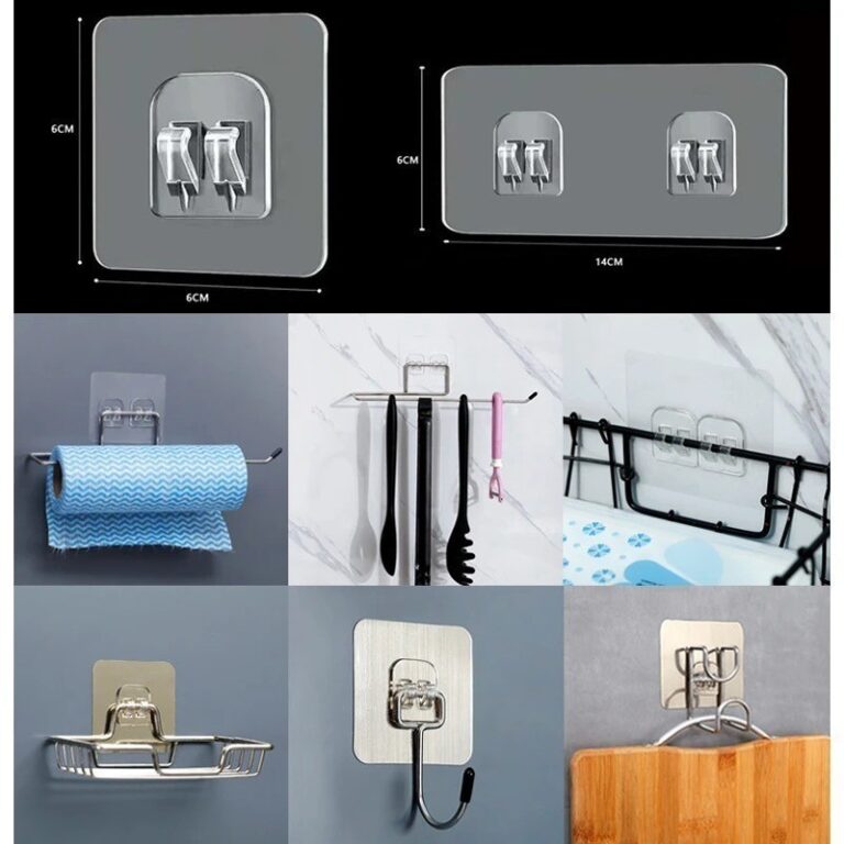 Gancho De Parede Transparente Não Marcante/Auto-A