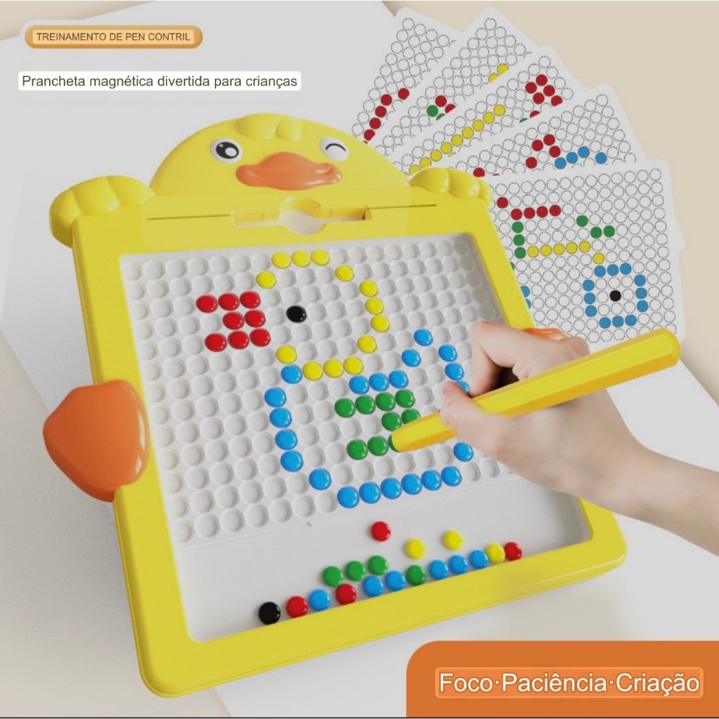 Tábua de Desenho Magnético Colorida para Crianças com Folhetos Criativos: Brinquedo Educacional, Est
