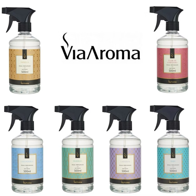 Agua Perfumada P/ Tecidos Via Aroma Aromatizador 500ml – escolha o seu