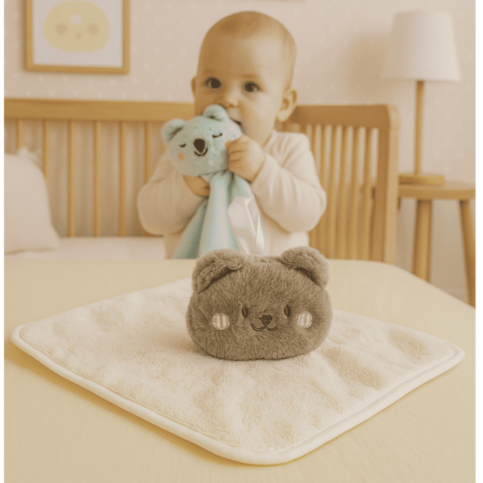 Naninha Toalha Bichinho  Com Prendedor de Chupeta 