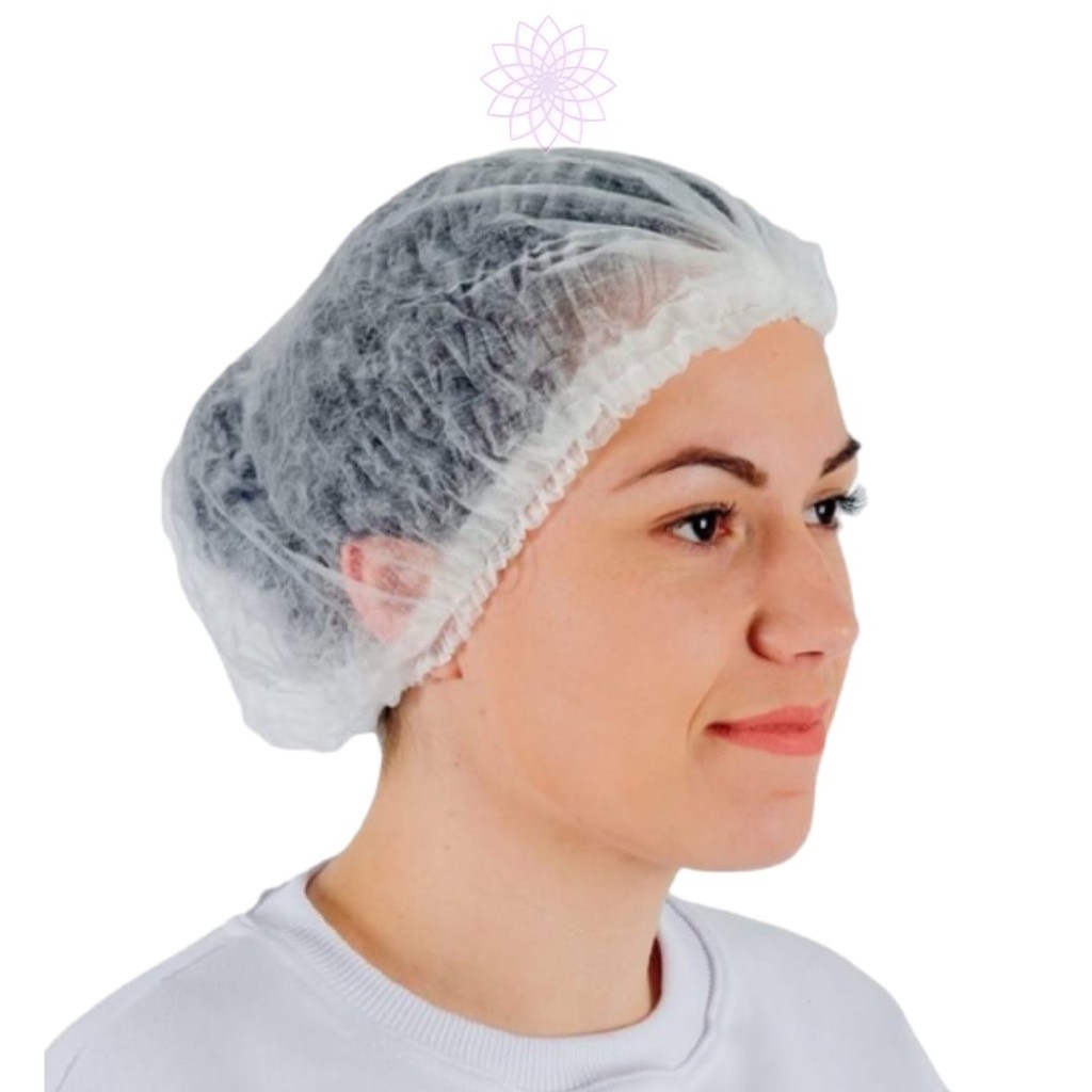Kit 100, 200 e 300 Unid Touca Descartável em TNT com Elástico Sanfonada Toca de Cabelo Cirúrgica